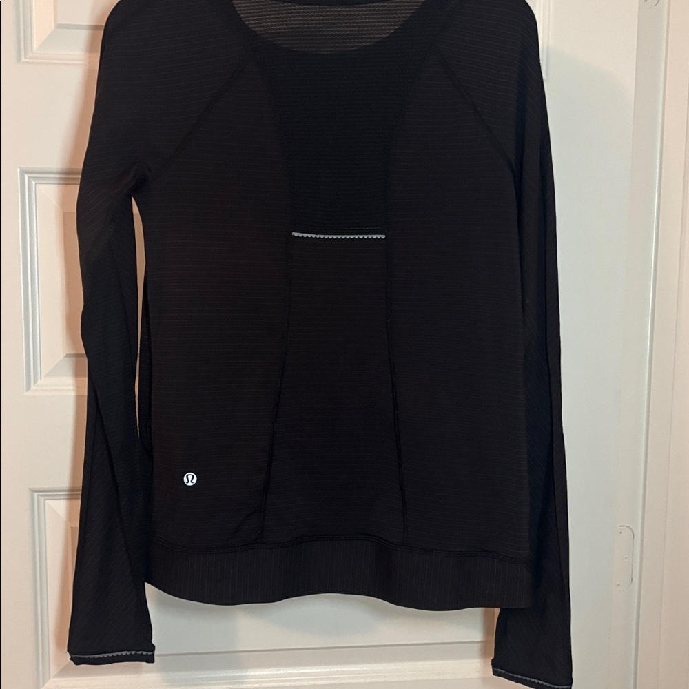 Lululemon Dark Gray Run For Gold Long Sleeve SZ 8 active wear athleisure running - Picture 2 of 12